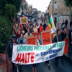 Manifestation contre le chmage et la prcarit le 8 octobre 2003 photo n23 